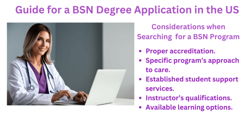 Step-by-Step Guide for a BSN Degree Application in the US